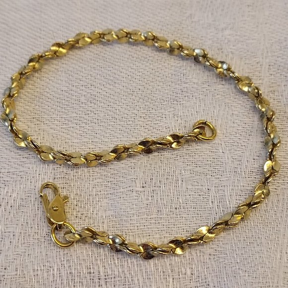 Twisted Gold washed chain 7 1./2" long - Picture 1 of 4
